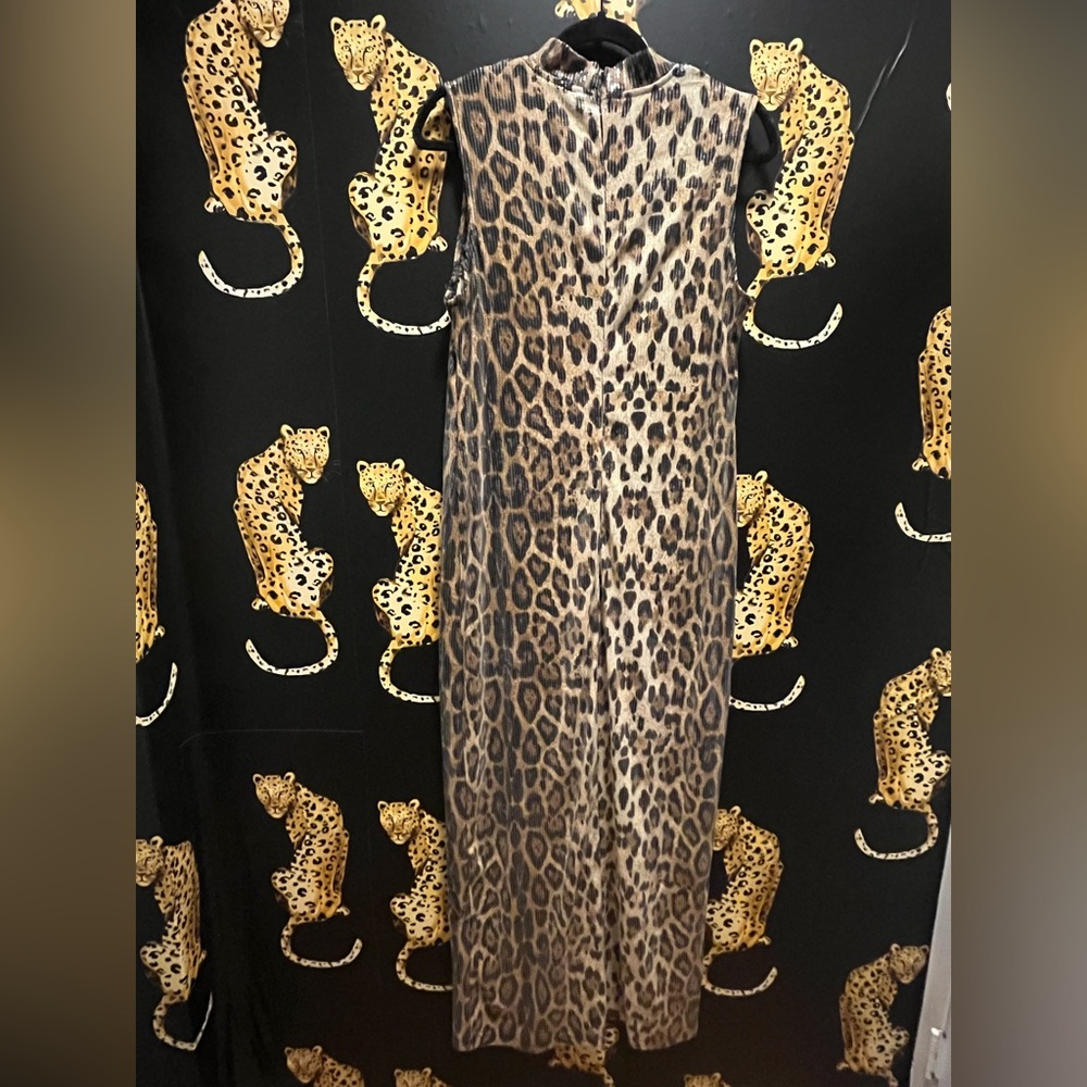 Leopard Print Maxi Dress - Neutral Animal Print